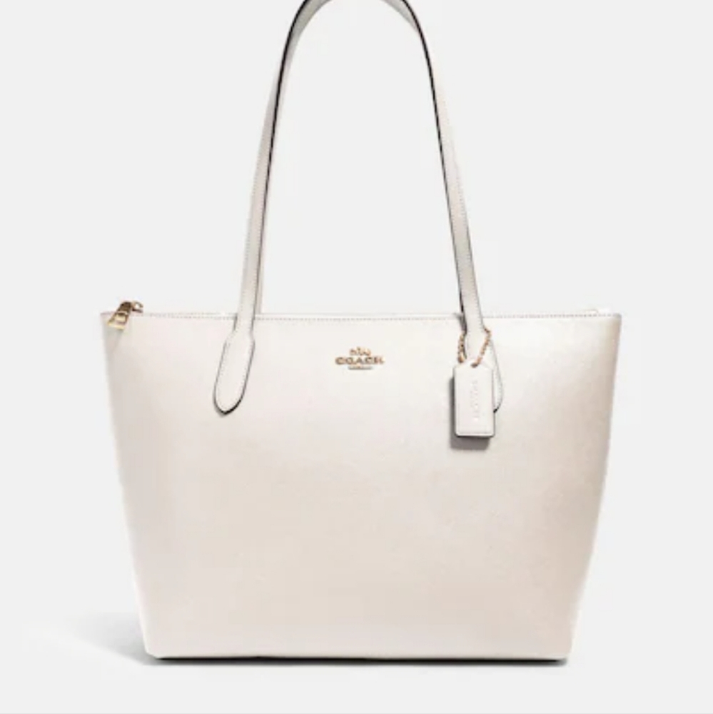 Coach zip top tote